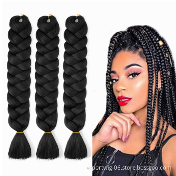Wholesale Private Label Jumbo Braiding Synthetic Hair Nigeria Fiber Synthetic Braids 165g 82inch Jumbo Braids
